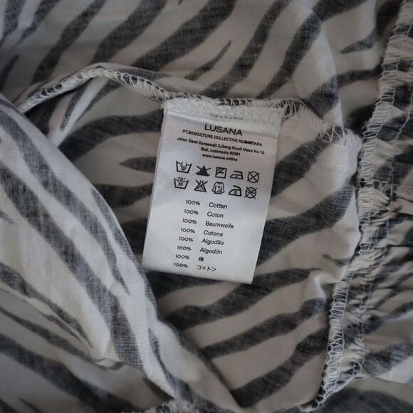 Lusana x Anthropologie Women's Sz S US 4 Zebra Print Arlen Midi Halter Dress - Picture 5 of 7